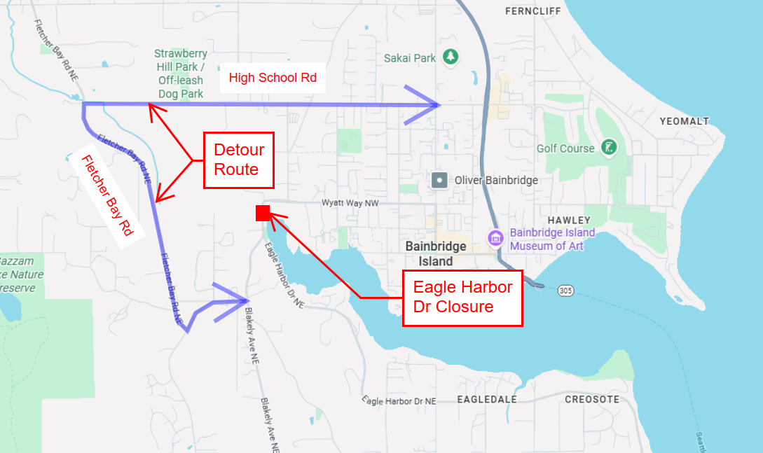 Detour Map - Cooper Creek